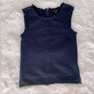 Banana Republic Navy Blue Fringe Career Tank Top